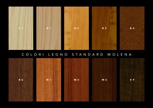 colori legno standard molena sedie - legno chiaro, noce, wengè